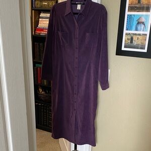 Acorn Elegant Long Sleeve Purple Maxi Dress